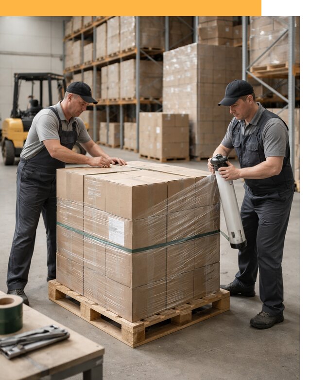 Упаковка и паллетирование грузов от 3593 руб: защита и крепление