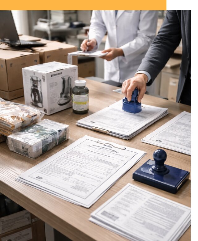 Сертификация импортных товаров от 12319 с таможенным сопровождением